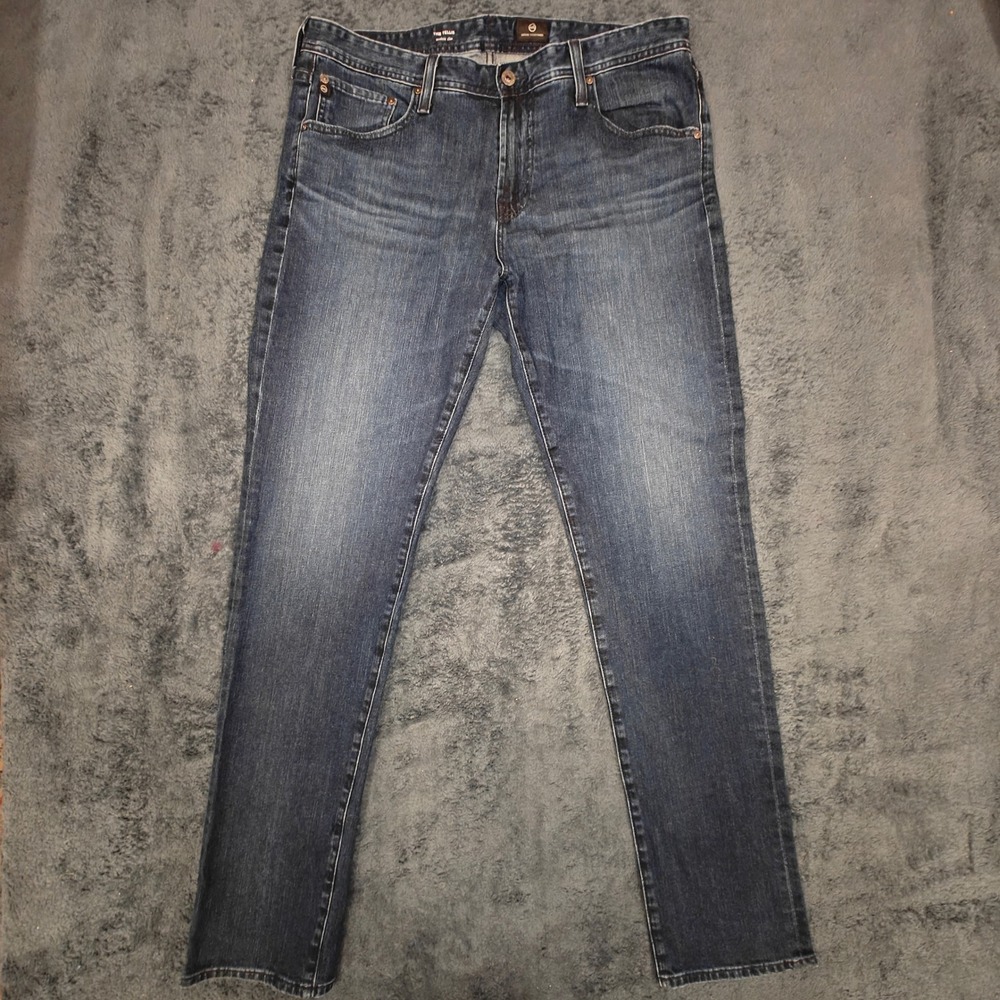 AG Adriano Goldschmied The Tellis Modern Slim Jeans Blue Dark Wash 36x34 Mens